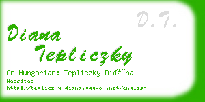 diana tepliczky business card